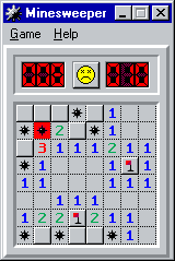 Versiunea jocului Minesweeper pe Windows 95